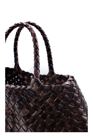 Dark brown Santa Croce small tote bag DRAGON DIFFUSION | 8893DGS6MATDKBROWN